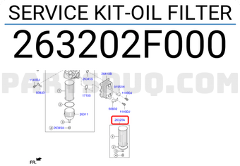 Lọc Dầu Động Cơ Lõi Giấy (Máy Dầu) Kia Carnival OEM 263202F010