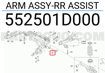 Rotuyn Giằng Ngang Cầu Sau 1 Cầu Kia Carens / rondo OEM 552501D000