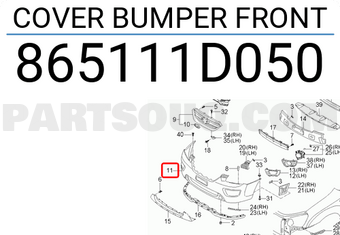 Cản Trước Kia Carens / rondo OEM 865111D050-TW