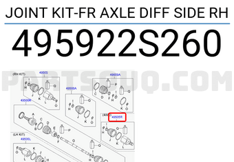 Láp Trong Phiên Bản 2 Cầu 27X24x40 Kia Sportage Mã phụ tùng 495922S200