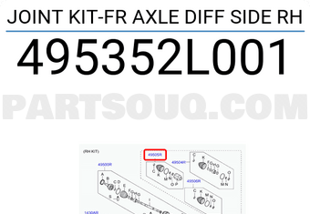 Láp Ngoài 27X22x60 Kia Forte / Cerato Mã phụ tùng 495352L001