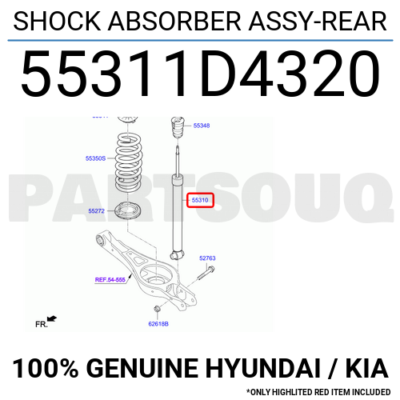 Giảm Xóc Sau Kia Carens / rondo Mã phụ tùng 55311D400