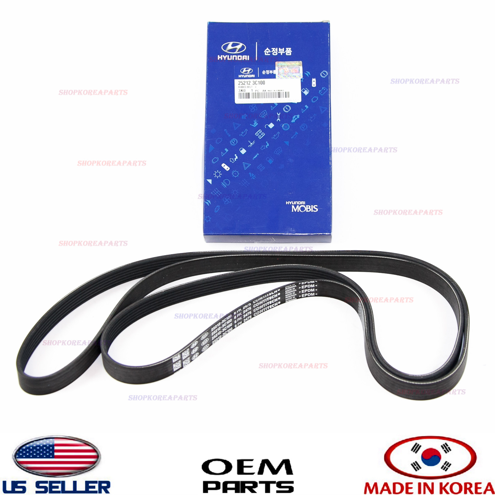 Dây Curoa Bơm Nước 1.4L Kia Rio Mã phụ tùng 2521226000