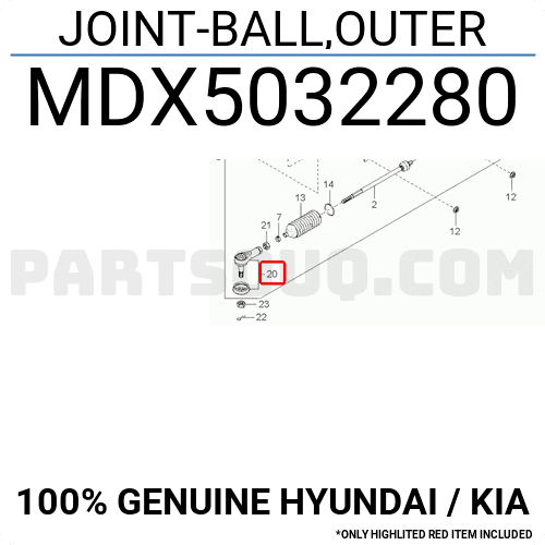 Rotuyn Lái Ngoài Kia Rio Mã phụ tùng MDX5032280