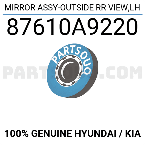 Gương Chiếu Hậu Trái Kia Carnival Mã phụ tùng 87610a9220