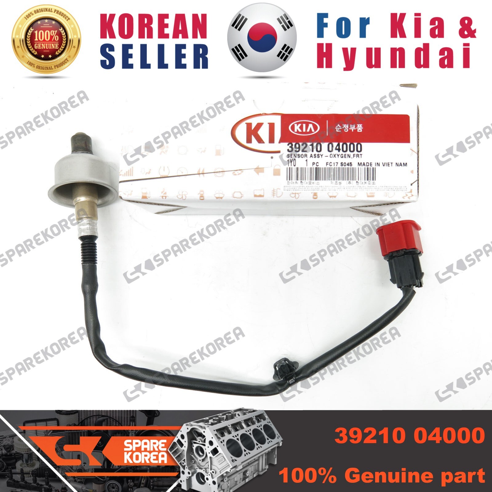 Cảm Biến Ô Xy Trên Kia Morning / Picanto Mã phụ tùng 3921004000