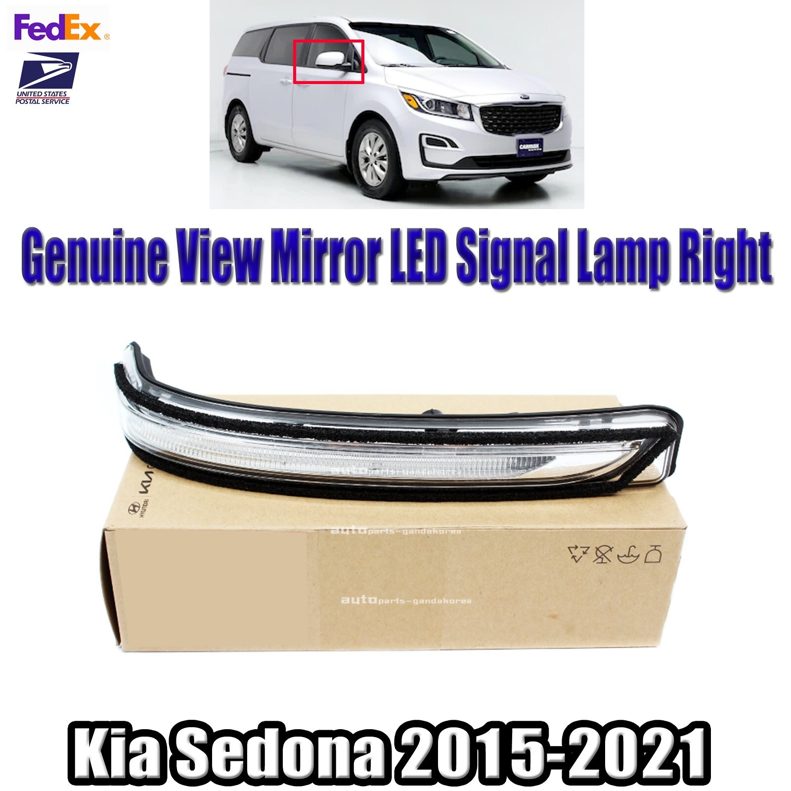 Đèn Xin An Gương Chiếu Hậu Phải Kia Carnival Mã phụ tùng 87614A9000