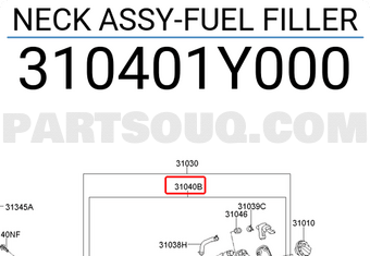 Cổ Đổ Xăng Kia Morning / Picanto Mã phụ tùng 310401Y000