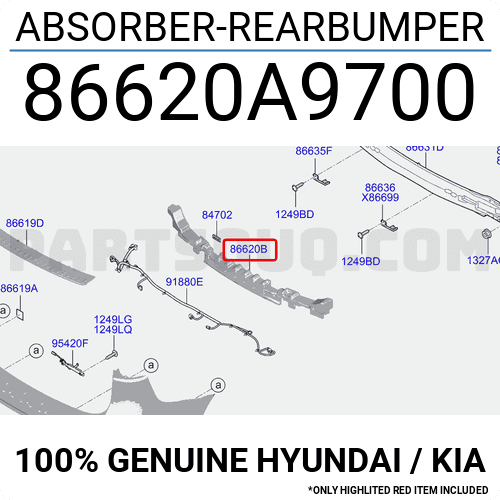 Xốp Đỡ Cản Sau Kia Carnival Mã phụ tùng 86620a9700