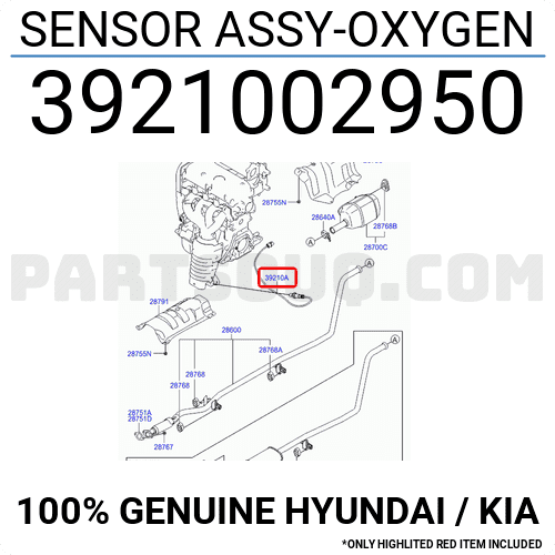 Cảm Biến Oxy Dưới Kia Morning / Picanto Mã phụ tùng 3921002950