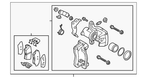Cụm Gông Phanh Sau Phải Kia Forte / Cerato Mã phụ tùng 58230A7300