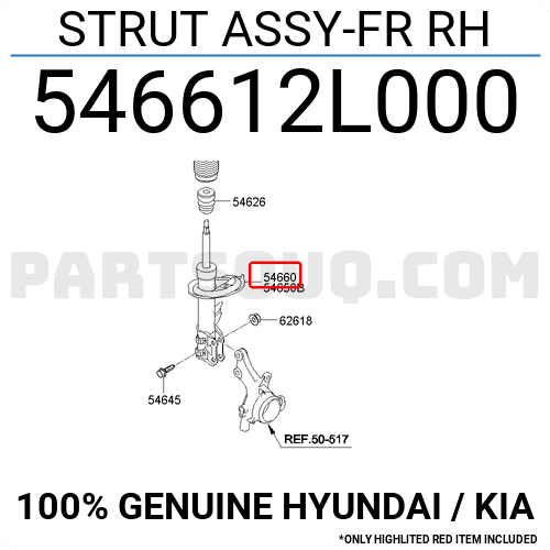 Giảm Xóc Trước Phải Kia Carens / rondo Mã phụ tùng 546612L000