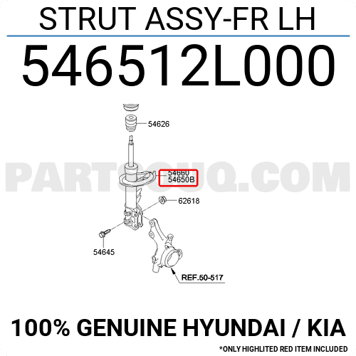 Giảm Sóc Trước Trái Kia Carens / rondo Mã phụ tùng 546512L000