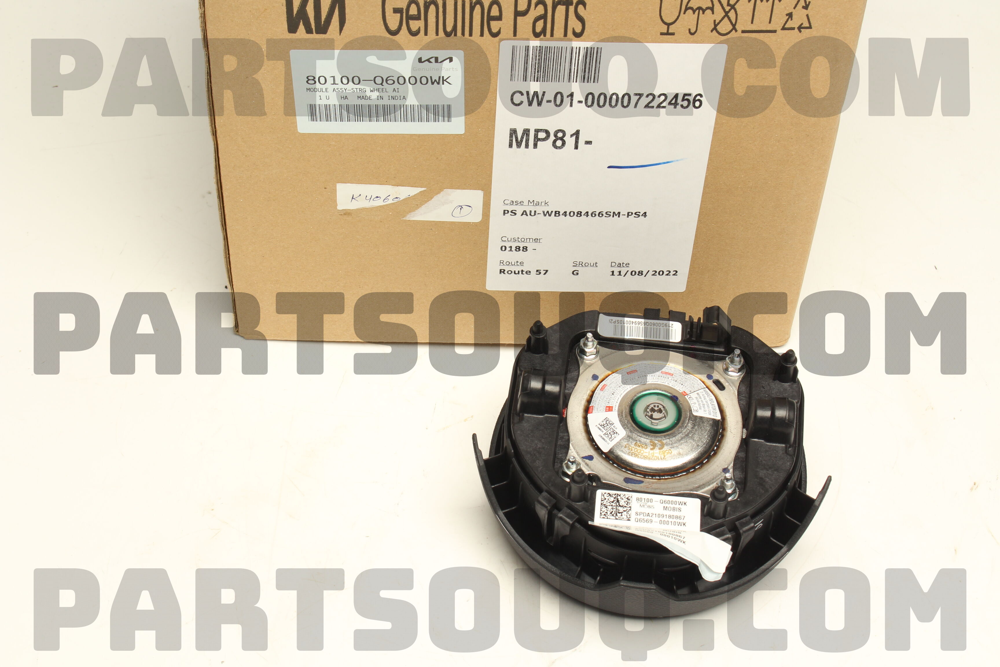 Túi Khí Chính Kia Forte / Cerato Mã phụ tùng 80100m6000wk