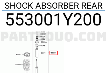Giảm Xóc Sau Kia Morning / Picanto Mã phụ tùng 553001Y200