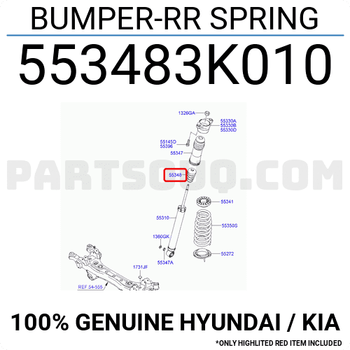 Cao Su Tăm Bông Sau Kia Carens / rondo Mã phụ tùng 553483K010