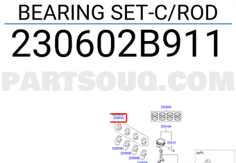 Bạc Trục Cơ 1.6L (Bạc Balie) Cos 1 Kia Carens / rondo Mã phụ tùng 230602B911