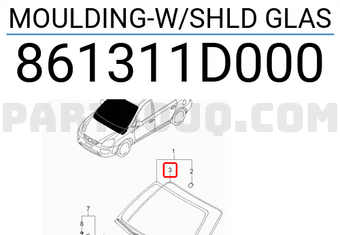 Gioăng Kính Chắn Gió Kia Carens / rondo Mã phụ tùng 861311D000