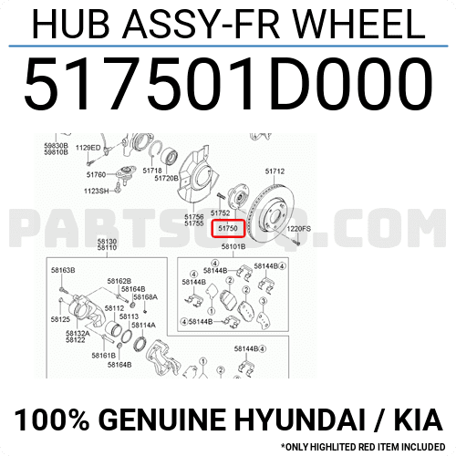May Ơ Trước ( Tăm Bép) Kia Sportage Mã phụ tùng 517501D000