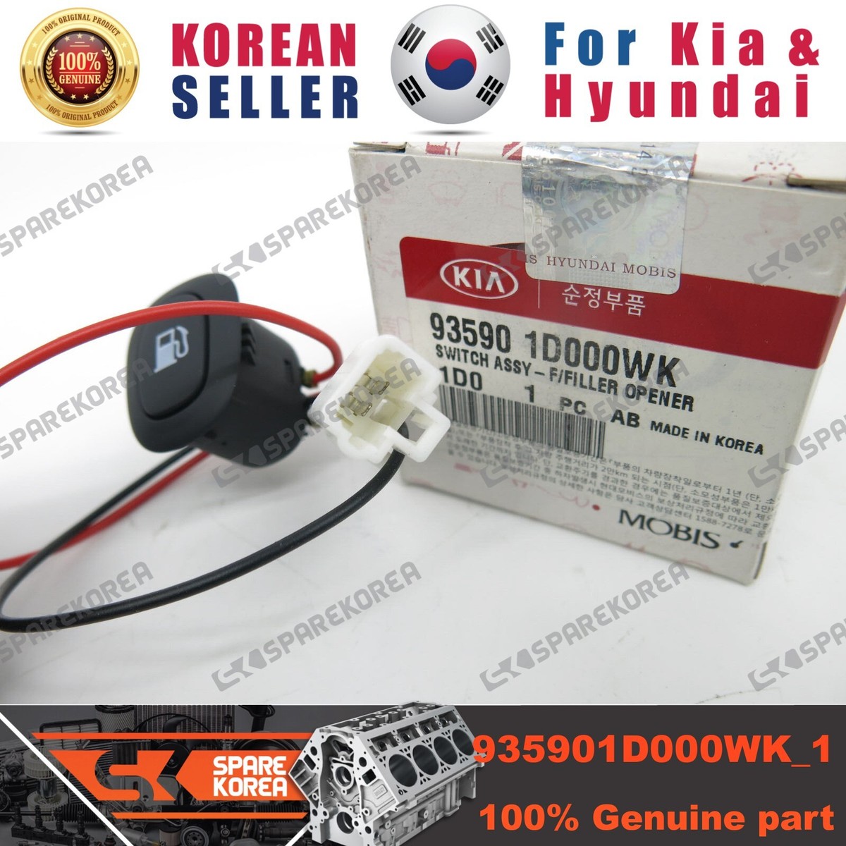 Cáp Còi (Cáp Túi Khí) Kia Carens / rondo Mã phụ tùng 934901D000