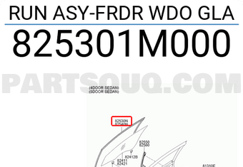 Gioăng Trượt Kính Trước - L Kia Forte / Cerato Mã phụ tùng 825301M000