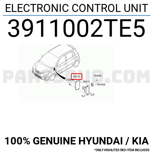 Hộp Đen Điều Khiển Trung Tâm Kia Morning / Picanto Mã phụ tùng 3911002TE5