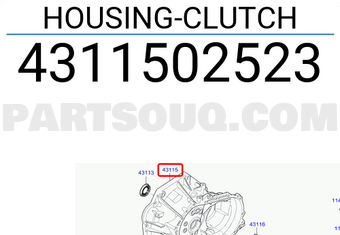 Vỏ Hộp Số Phần Bao Côn Kia Morning / Picanto Mã phụ tùng 4311502503