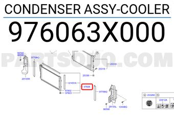 Giàn Nóng Kia Forte / Cerato Mã phụ tùng 976063X000