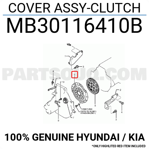 Bàn Ép Kia Pride Mã phụ tùng MB30116410B