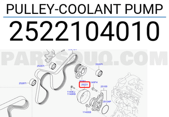 Bu Li Bơm Nước Kia Morning / Picanto OEM 2522104010