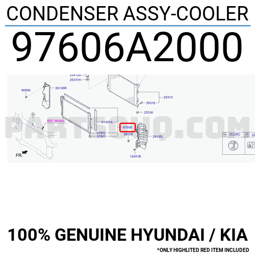 Giàn Nóng Kia K3 OEM 97606A2000