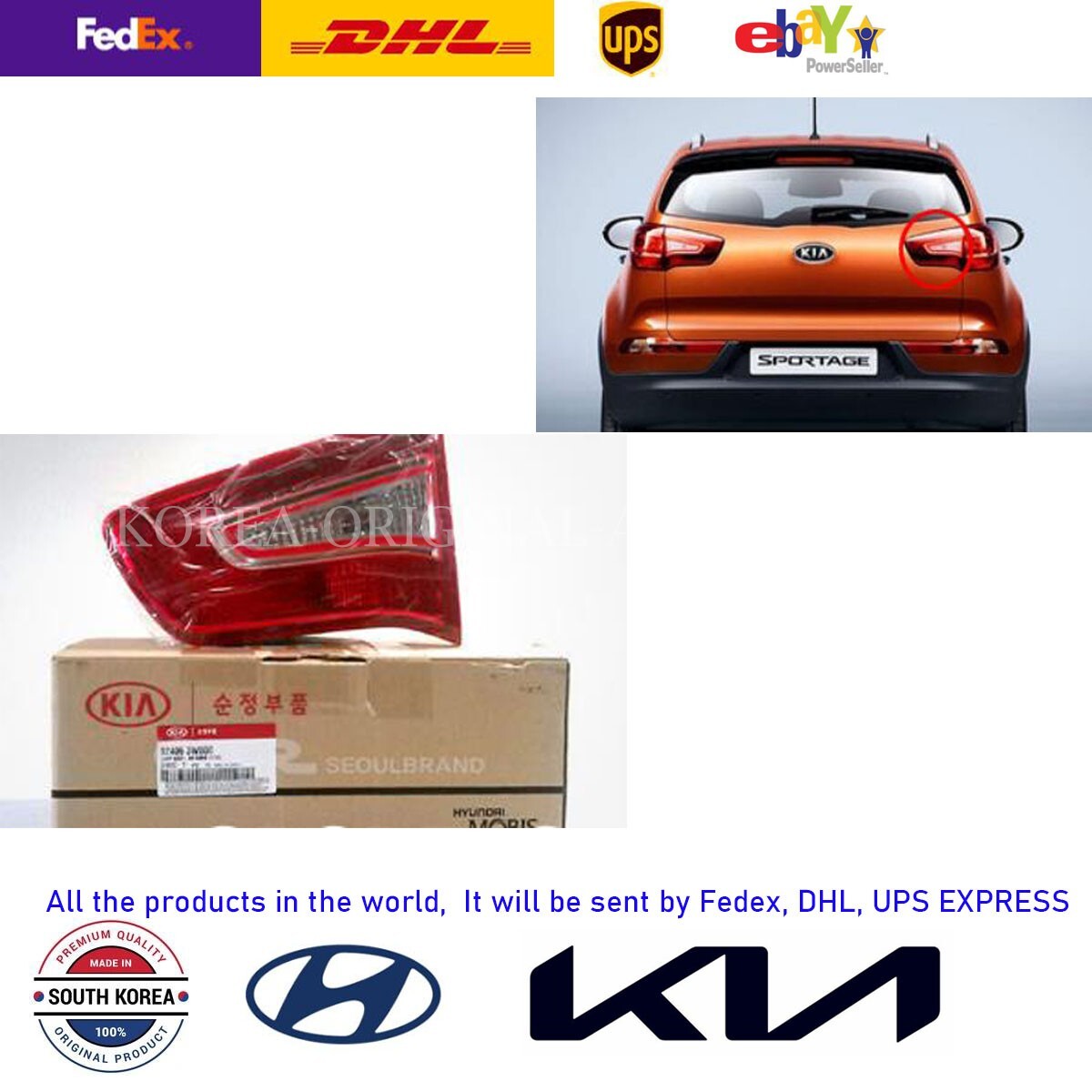 Đèn Hậu Miếng Trong - R Kia Sportage Mã phụ tùng 924063W000