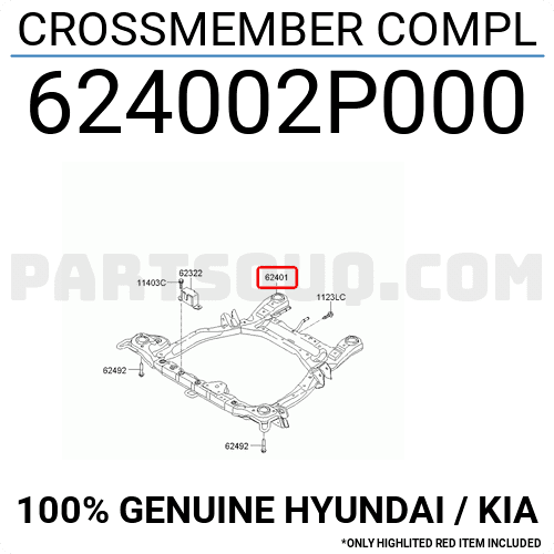 Giá Đỡ Động Cơ Kia Sorento Mã phụ tùng 624002P000