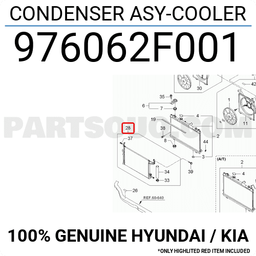 Giàn Nóng Kia Forte / Cerato Mã phụ tùng 976062F001