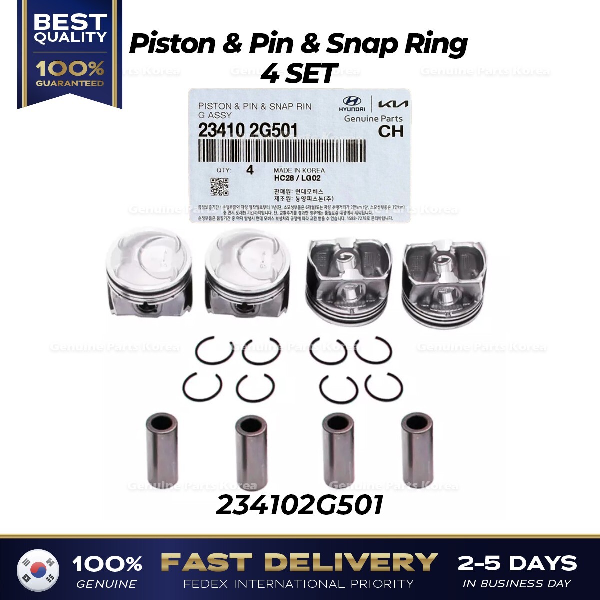 Piston - 2.0L Cos 0 Kia Carens / rondo Mã phụ tùng 2341025011