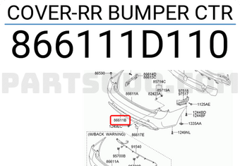 Nhựa Ốp Cản Sau Kia Carens / rondo Mã phụ tùng 866111D110