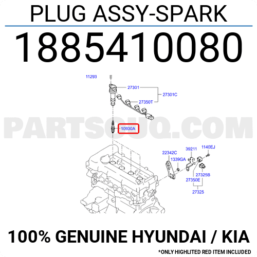 Bugi Kia Forte / Cerato Mã phụ tùng 1885409080