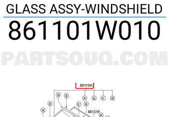 Kính Chắn Gió Trước Kia Rio Mã phụ tùng 861101W040