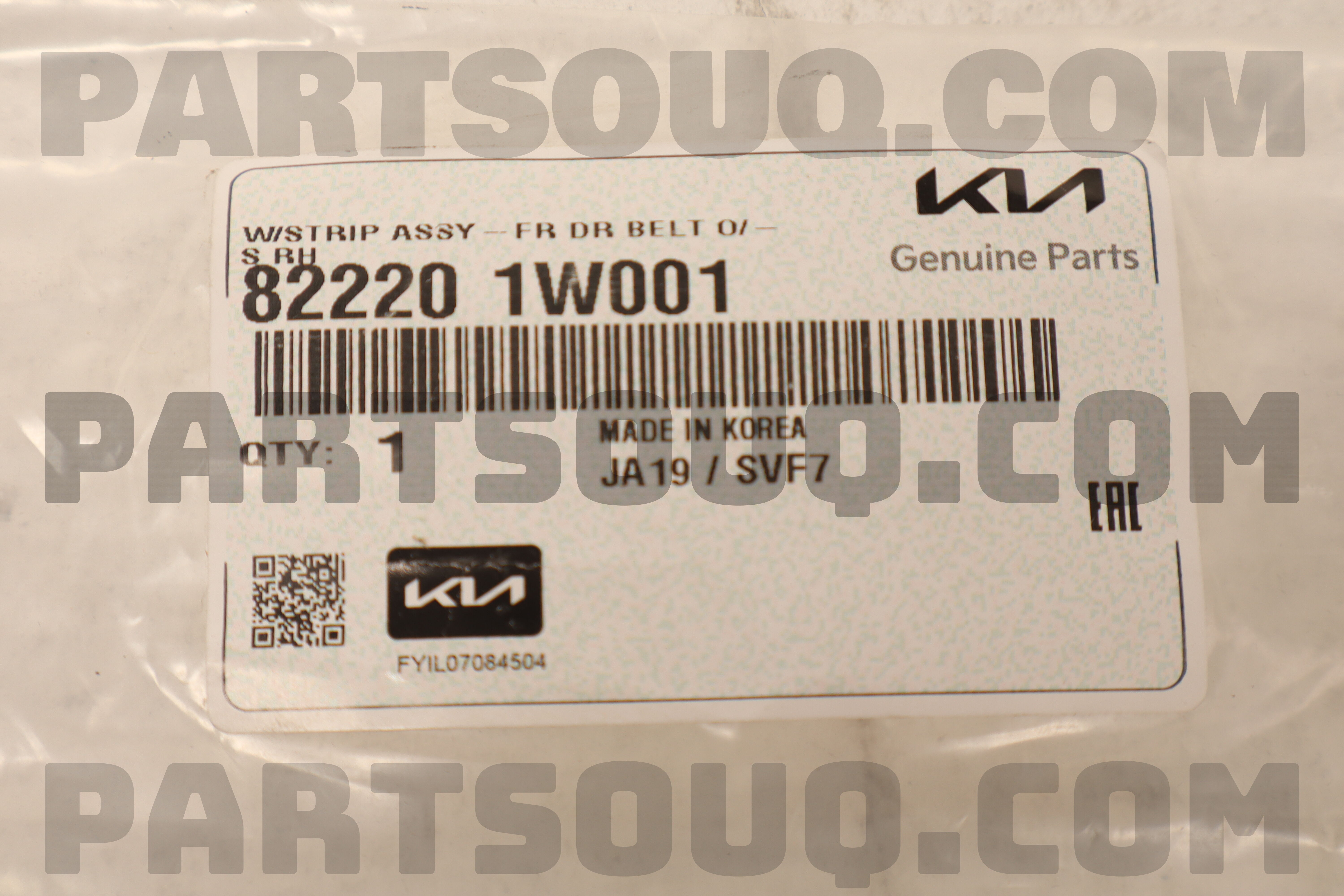 Nẹp Chân Kính Cánh Cửa Ngoài Trước Phải Kia Rio Mã phụ tùng 822201W001