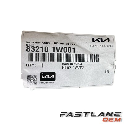 Nẹp Chân Kính Cánh Cửa Sau Trái Kia Rio Mã phụ tùng 832101W001