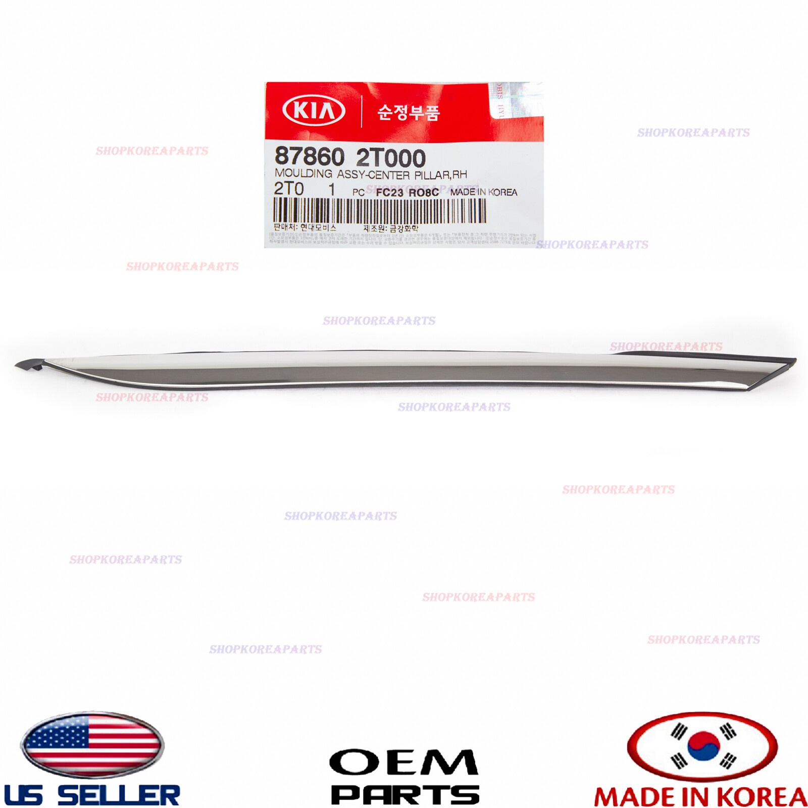 Nẹp Chân Kính Cánh Cửa Trong Sau Phải Kia Rio Mã phụ tùng 832411W000