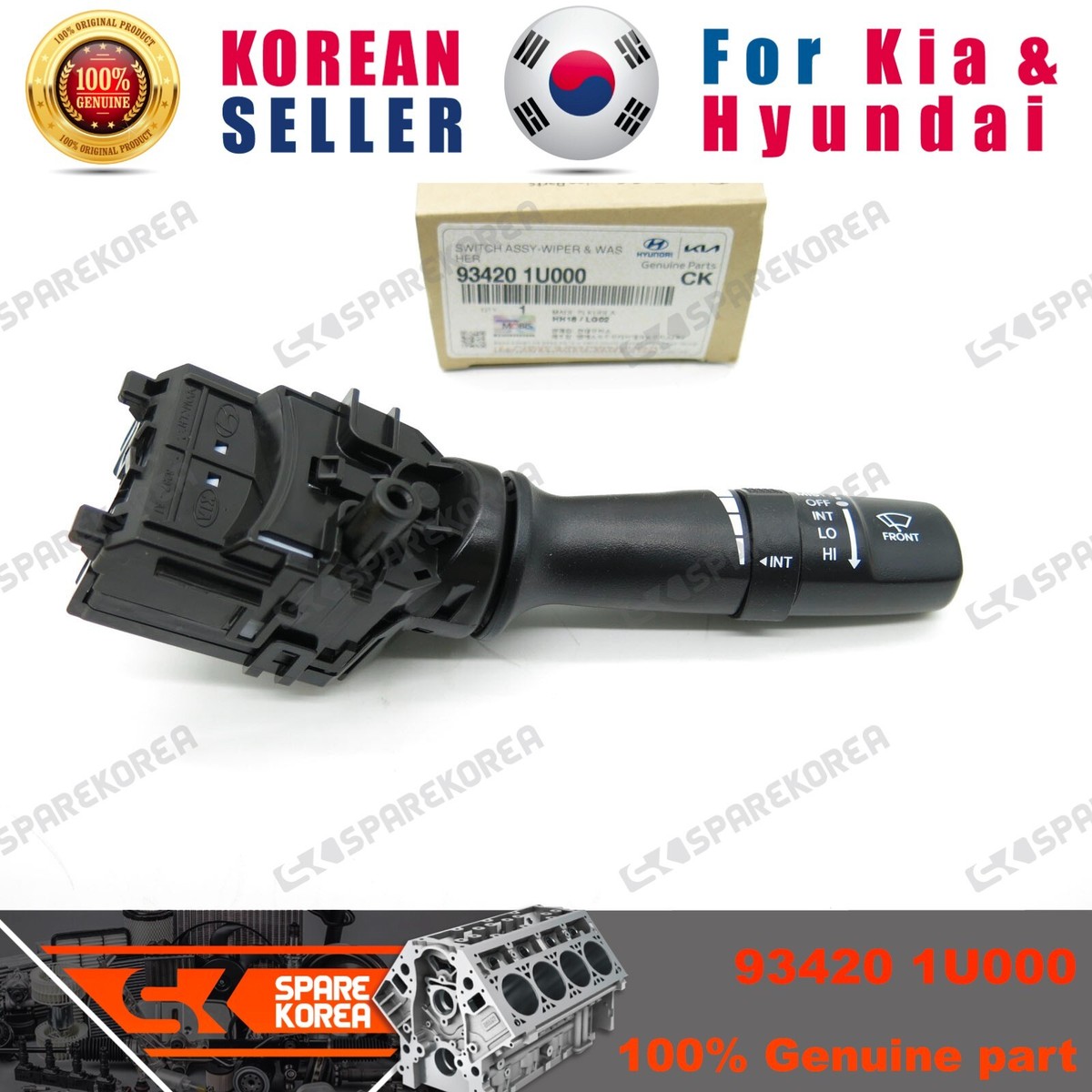 Công Tắc Gạt Mưa Kia Forte / Cerato Mã phụ tùng 934201U000