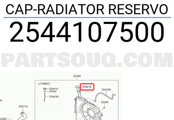 Nắp Bình Nước Phụ Kia Morning / Picanto Mã phụ tùng 2544107500