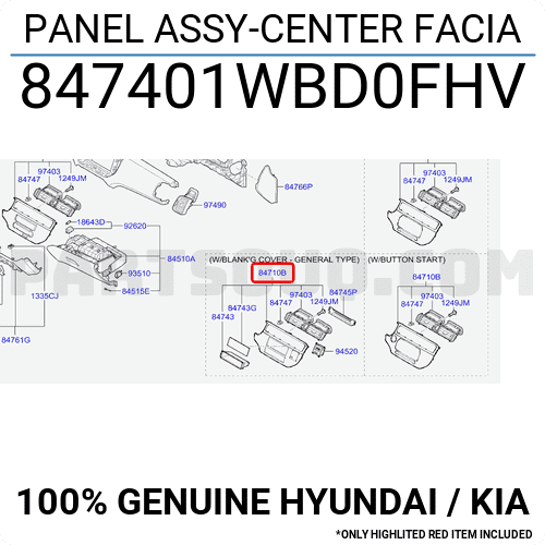 Cửa Gió Điều Hòa Trung Tâm Có Liền Ốp Nhựa Táp Lô Kia Rio Mã phụ tùng 847401WBD0FHV