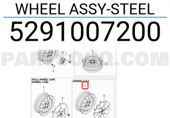 Lazang Sắt 14 Ich Kia Morning / Picanto Mã phụ tùng 5291007200