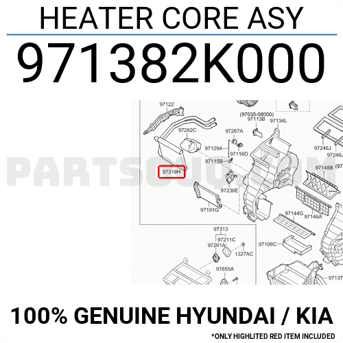 Giàn Sưởi Trong Xe Kia Soul Mã phụ tùng 971382K000