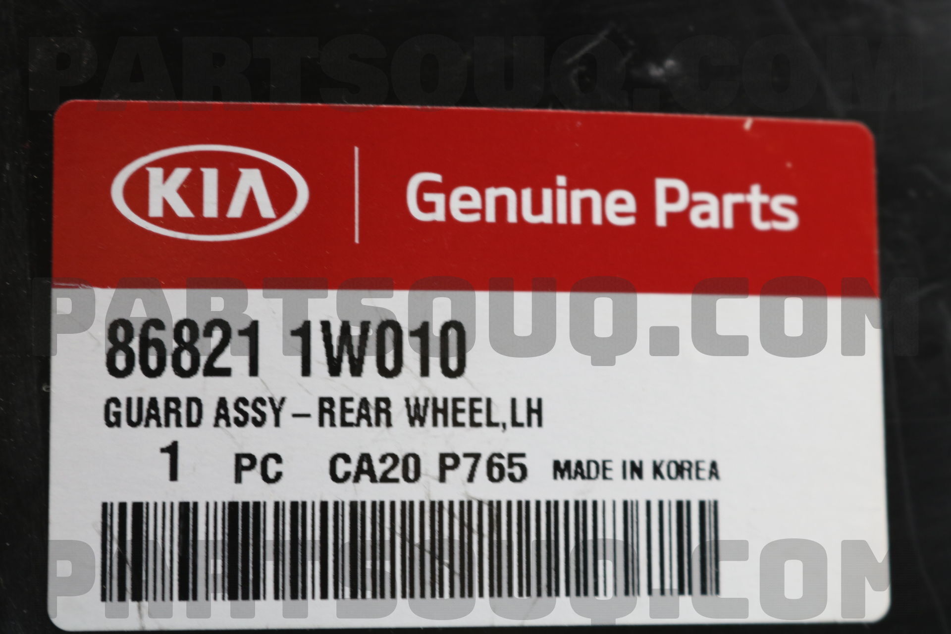 Lòng Dè Chắn Bùn Sau Trái- Bản 5 Cửa Kia Rio Mã phụ tùng 868211W010