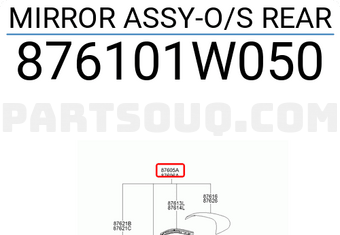 Gương Chiếu Hậu Trái Có Đèn Led Kia Rio Mã phụ tùng 876101W050