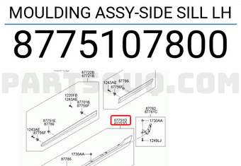 Ốp Ba Bu Lê Trái Kia Morning / Picanto Mã phụ tùng 8775107800