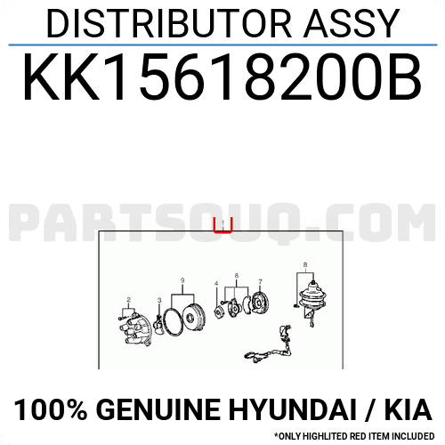Cây Chia Điện Kia Pride Mã phụ tùng KK15618200B